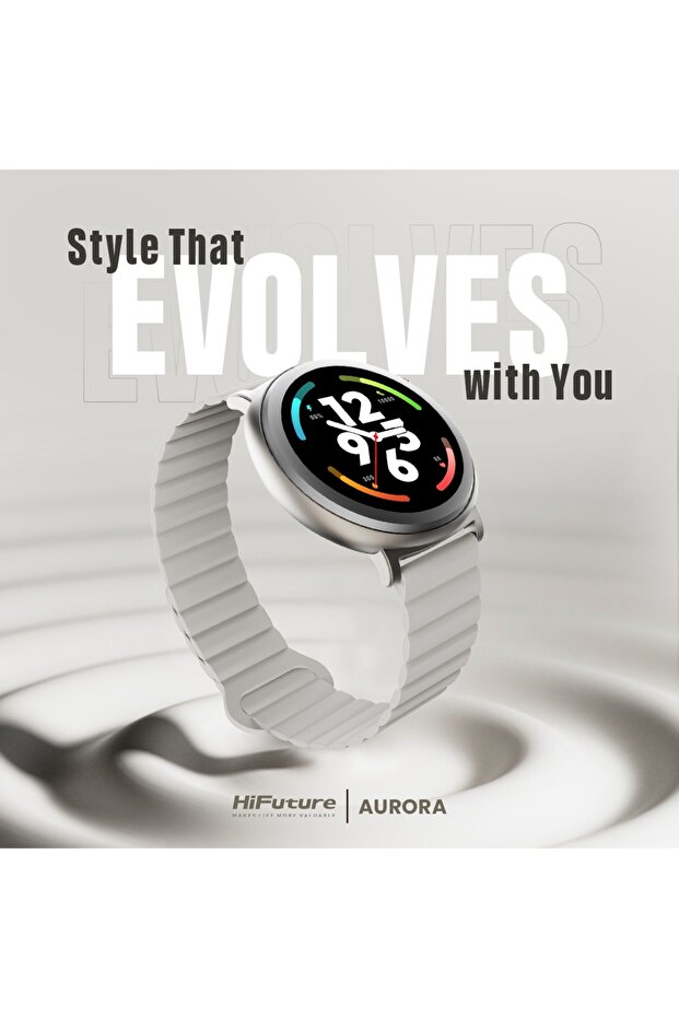 ساعة أورورا الذكية - فضية - 3