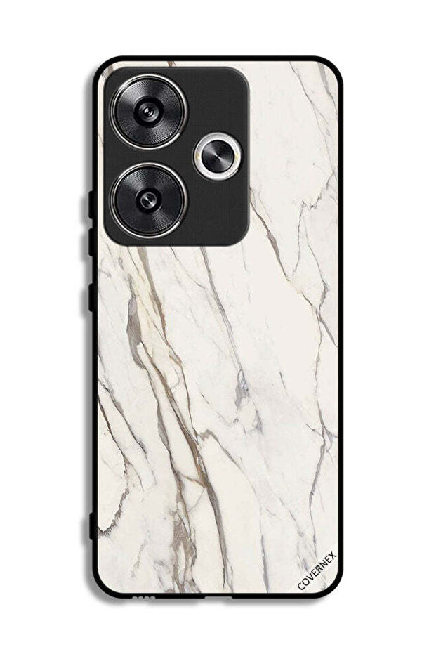 غطاء حماية لهاتف Xiaomi Poco F6 5G بتصميم رخامي