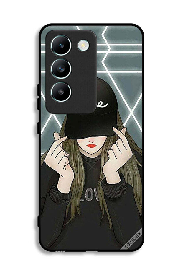 غطاء حماية لهاتف Vivo V30 Lite 4G مع شعار She On Cap