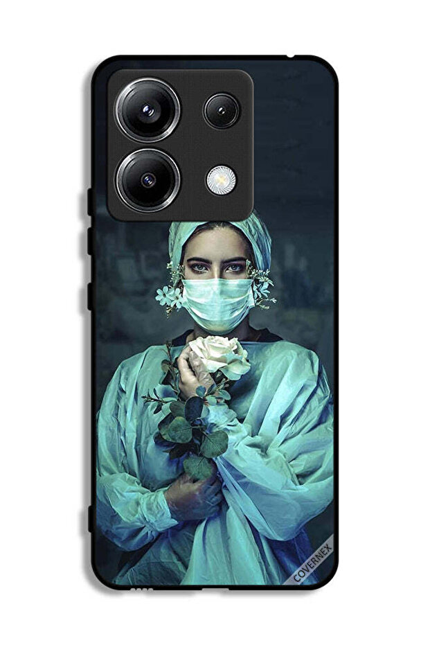 غطاء حماية لهاتف شاومي ريدمي نوت 13 برو 5G، رسمة ممرضة