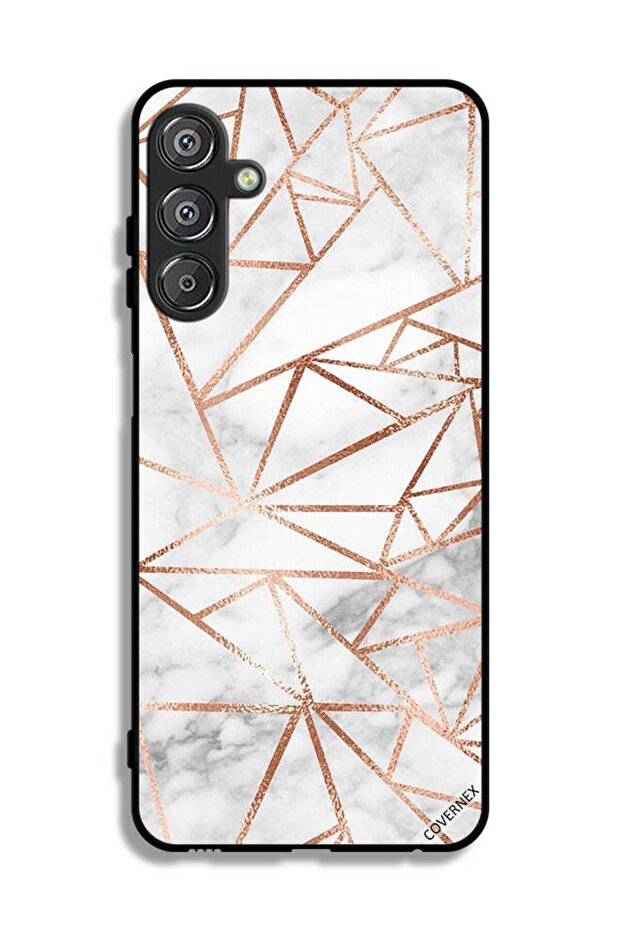 غطاء حماية لهاتف Samsung Galaxy M15 5G بنمط رخامي وورق جدران