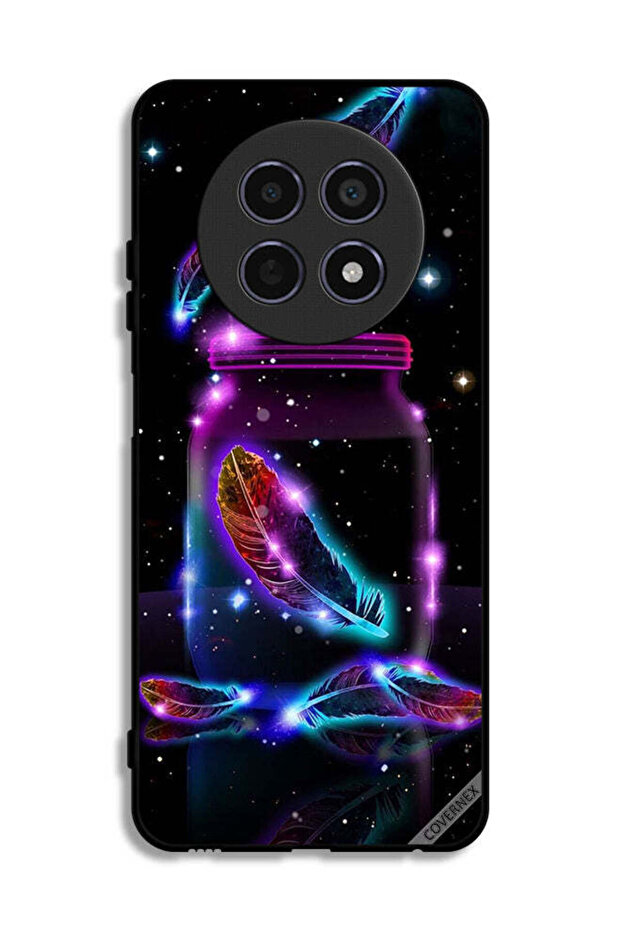 غطاء حماية لهاتف Realme 12x 5G بتصميم ريش في جرة
