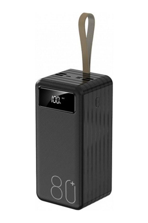 Pw-94 80.000mah Siyah Lcd 1xmicro 2xtyp-c 4xusb Port Taşınabilir Şarj Cihazı Powerbank - 1