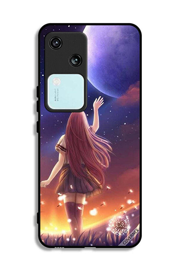 غطاء حماية لهاتف Vivo V30 5G بتصميم القمر المؤثر