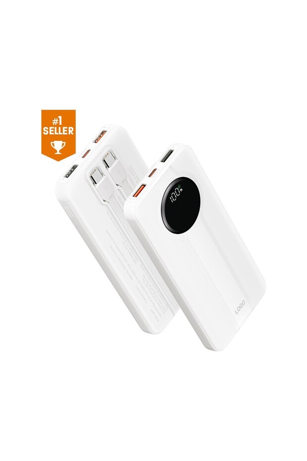 PW-96 10.000mAh 22.5WATT LCD Göstergeli 2xusb-A, Dahili Type-C, Mikro - 1