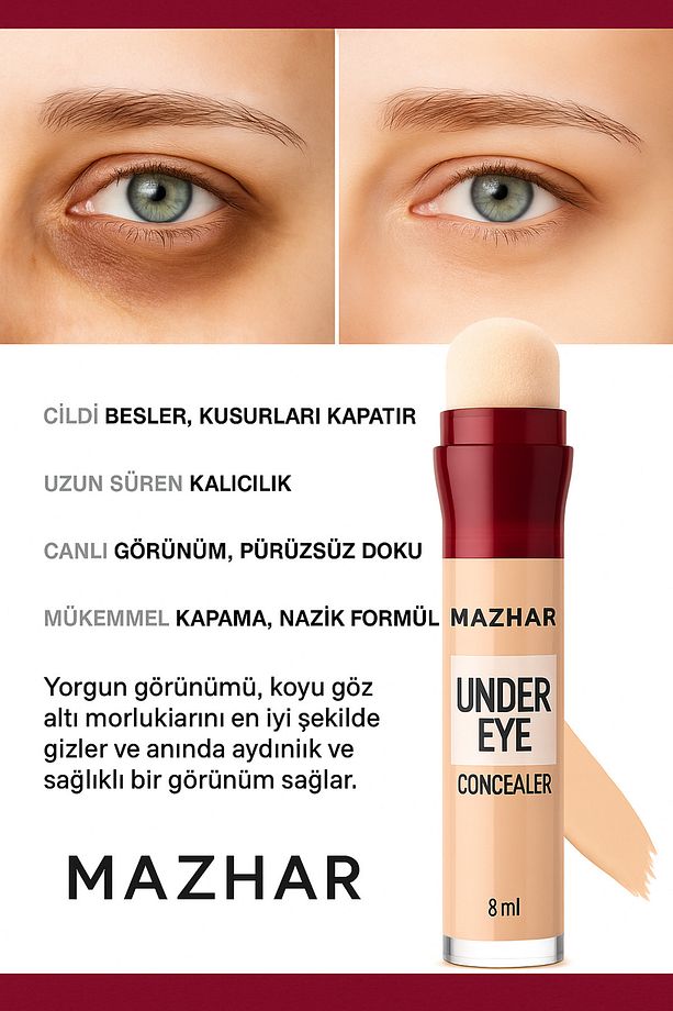 Yoğun Kapatıcılık ve Aydınlık Etki Sağlayan Süngerli Concealer - 2