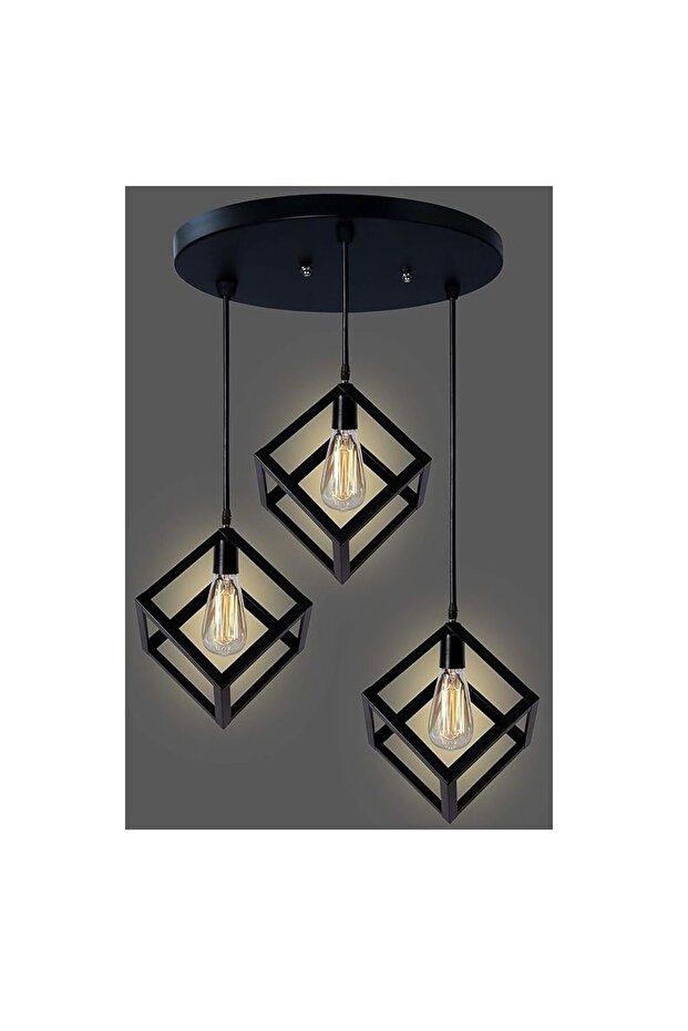 40W Ceiling Lights, Black, Tulip Cone Disc pendant light for Bedroom, Kitchen, Living Room