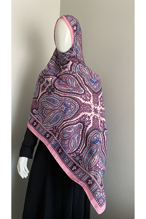 شال قطن مزخرف بأسلوب ريترو - 2