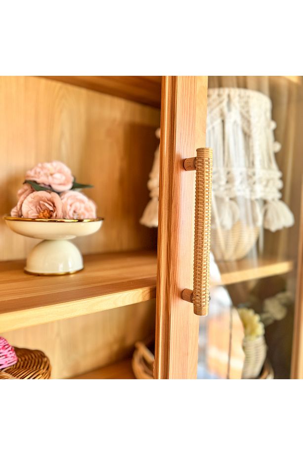 RATTAN DOLAP KULP , HASIR DOLAP KULP , AHŞAP KULP, 6.4 CM-9.6CM-12.8CM-16 CM-19.2CM-22.4 CM - 3
