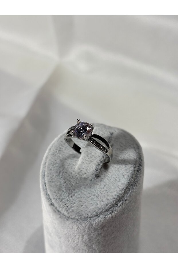 خاتم فضة بحجر الزركون - 4