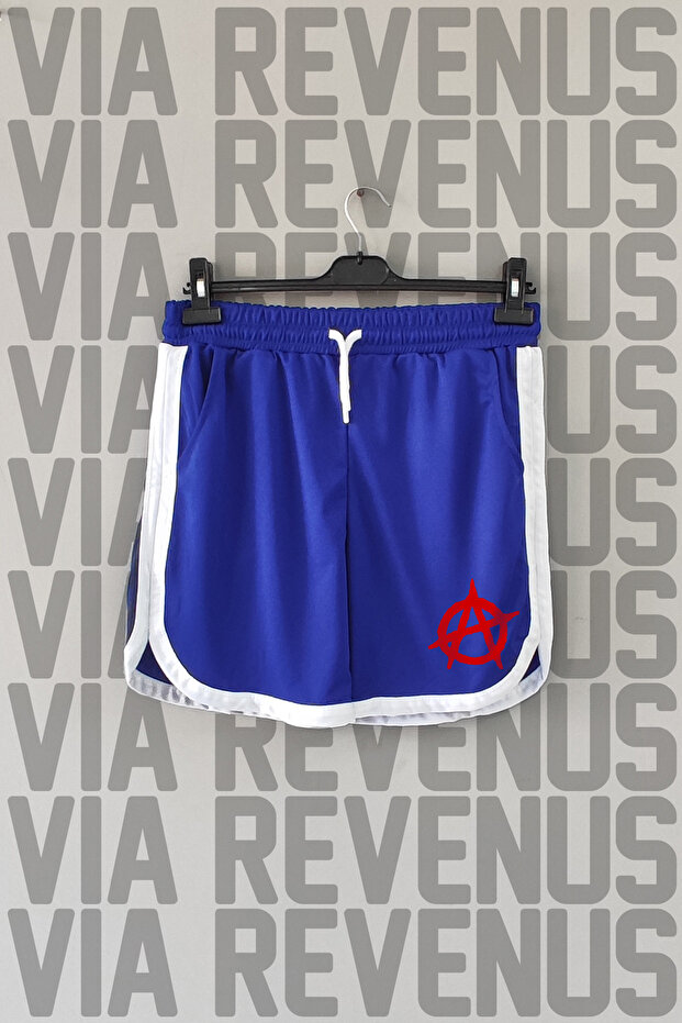 Anarchy Printed Piping Detailed Sports Training Shorts