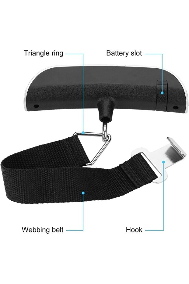 🧳 Digital Luggage Scale with LCD Display and Thermometer - 50kg Capacity, Practical for Travelers - 2
