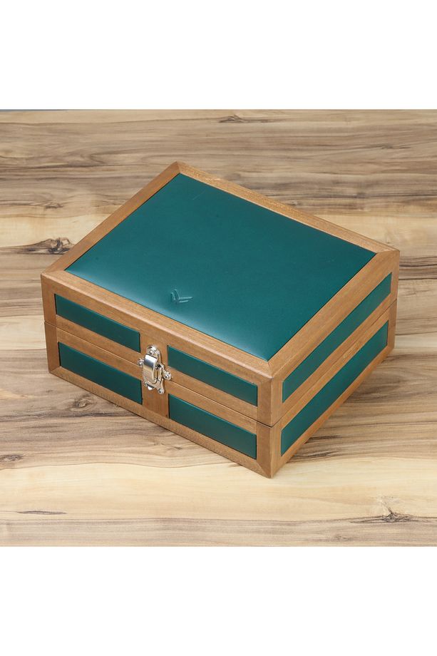 6'lı Ahşap Saat Kutusu Çoklu Saat Kutusu Saat Koleksiyon Kutusu Watch Box Case - 5