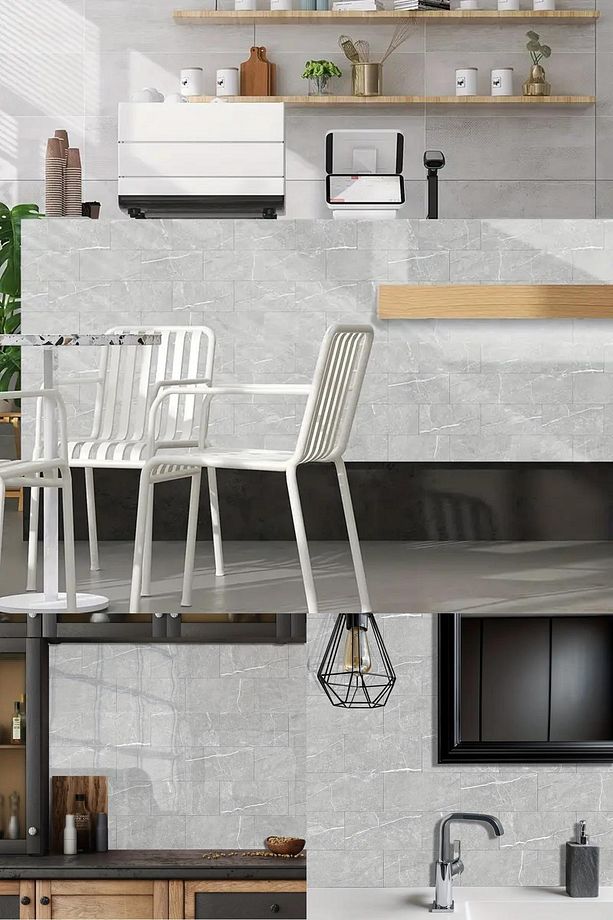 5 Adet Granit Görünümlü Kendinden Yapışkanlı Duvar Kaplama – Banyo, Mutfak ve Yaşam Alanları İçin - 4