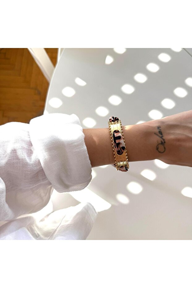 Leopard Scarf Bracelet