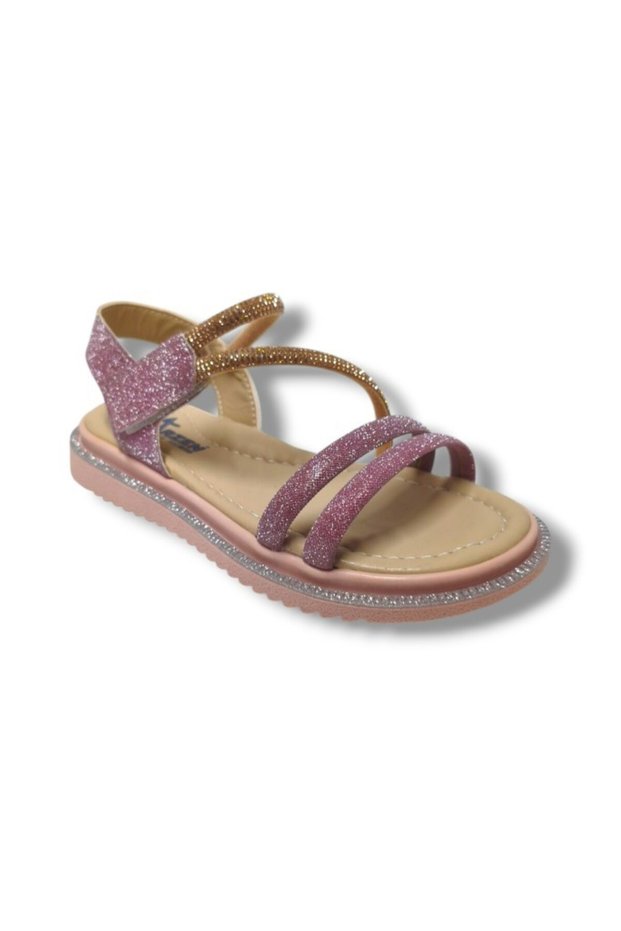 Arzen Bebe 241-25 Anatomical Glitter Stone Velcro Girls Sandals 31-36