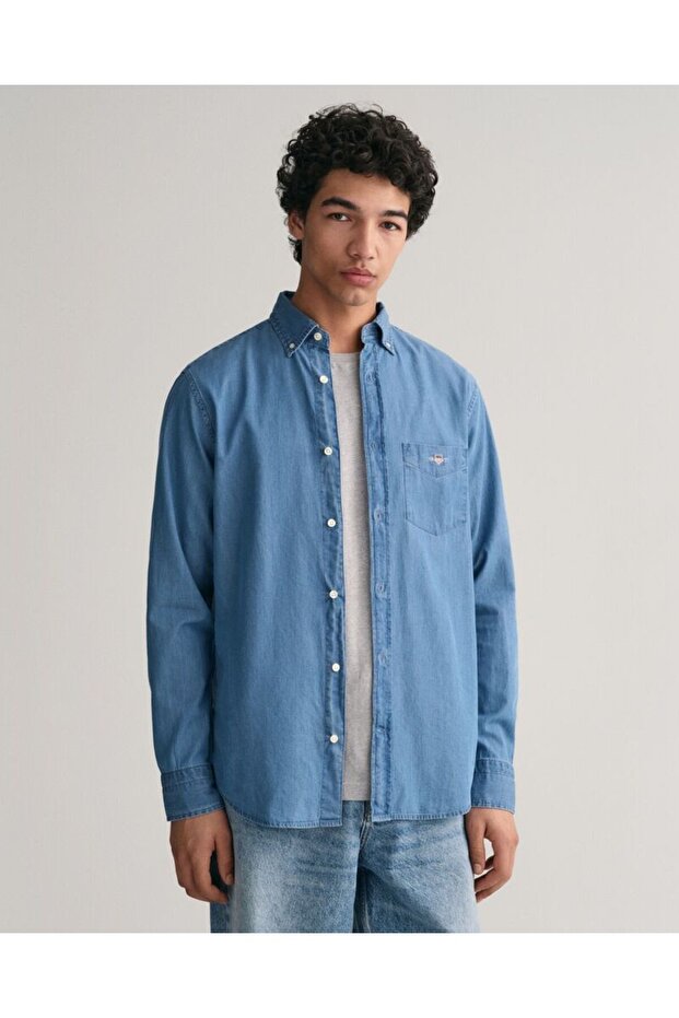 Regular Fit Indigo Shirt