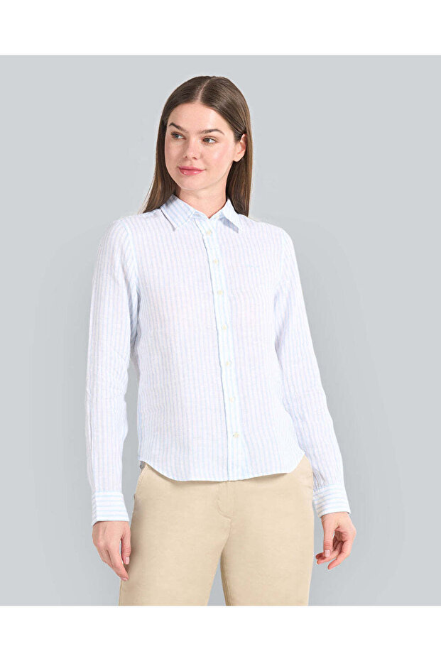 Regular Fit Striped Linen Shirt
