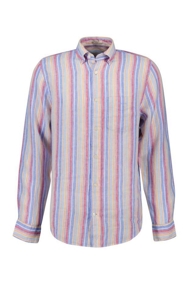 REGULAR Fit Multi Striped Linen Shirt
