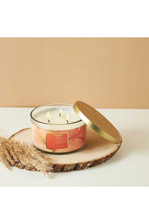 Scent.d 3-Wick Cashmere Vanilla Scented Jar Candle - 450 gms