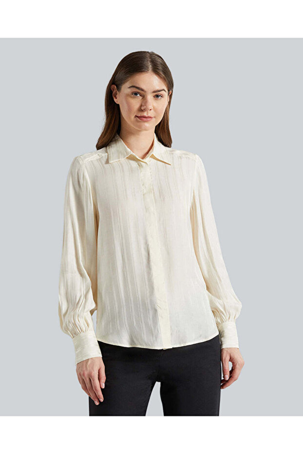 REGULAR SATIN STRIPED SHIRT
