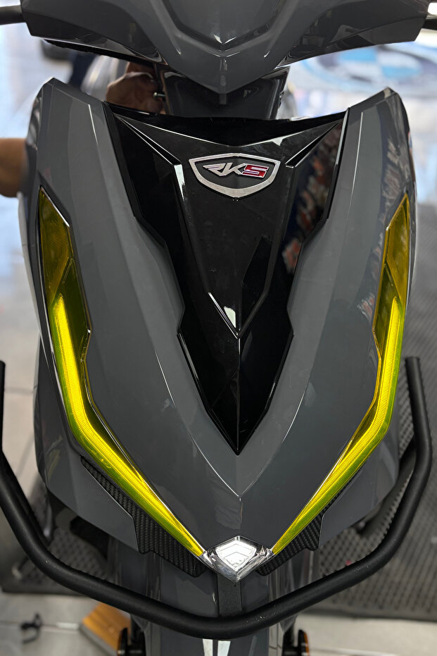 Yellow Color Headlight Design Foil Sticker for Rks Vrs125