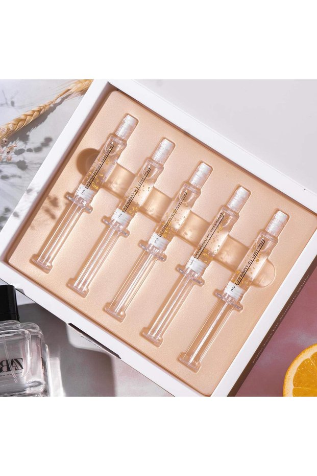 White Ampoule 5ml x5 – Gold-Enriched Brightening, Dark Spot Care, Firming, Anti-Aging Serum