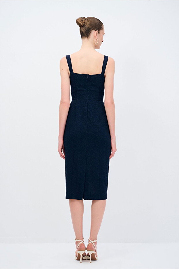 Askılı Jakar Elbise - 5