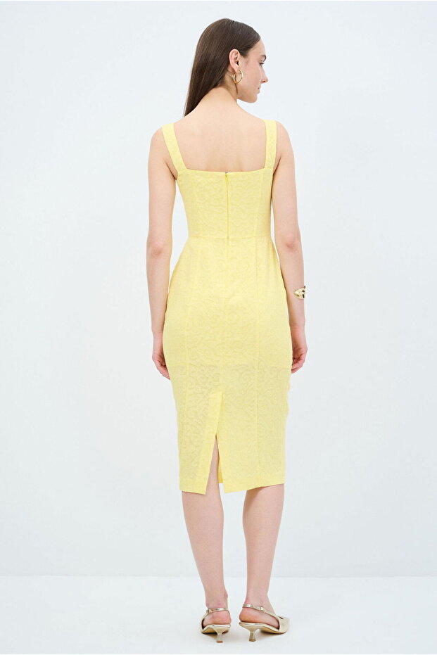 Askılı Jakar Elbise - 5