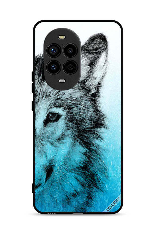 غطاء حماية لهاتف هواوي نوفا 13 برو 5G بتصميم نصف وجه ذئب