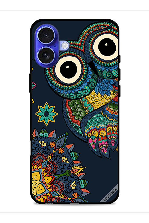 غطاء حماية لجهاز Apple iPhone 16 Plus بتصميم بومة زهرية
