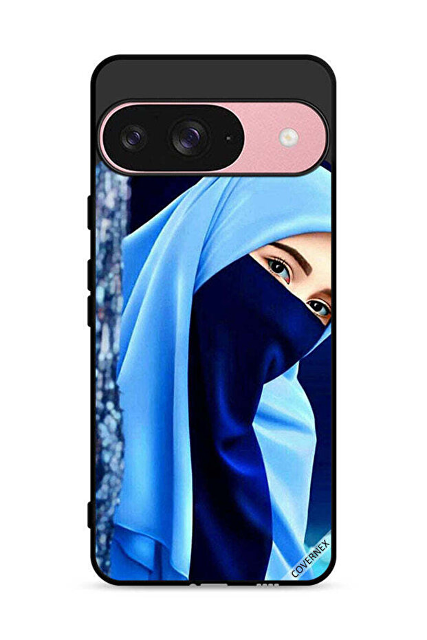 غطاء حماية لهاتف جوجل بيكسل 9 بتصميم فتاة محجبة
