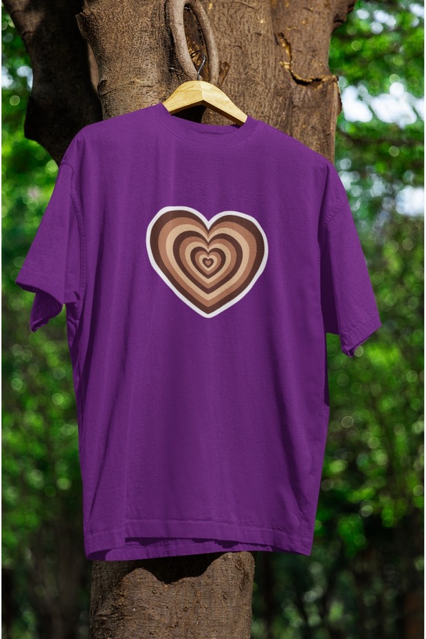 Men/Women's Heartbeat Transfer Printed Round Neck Short Sleeve T-Shirt