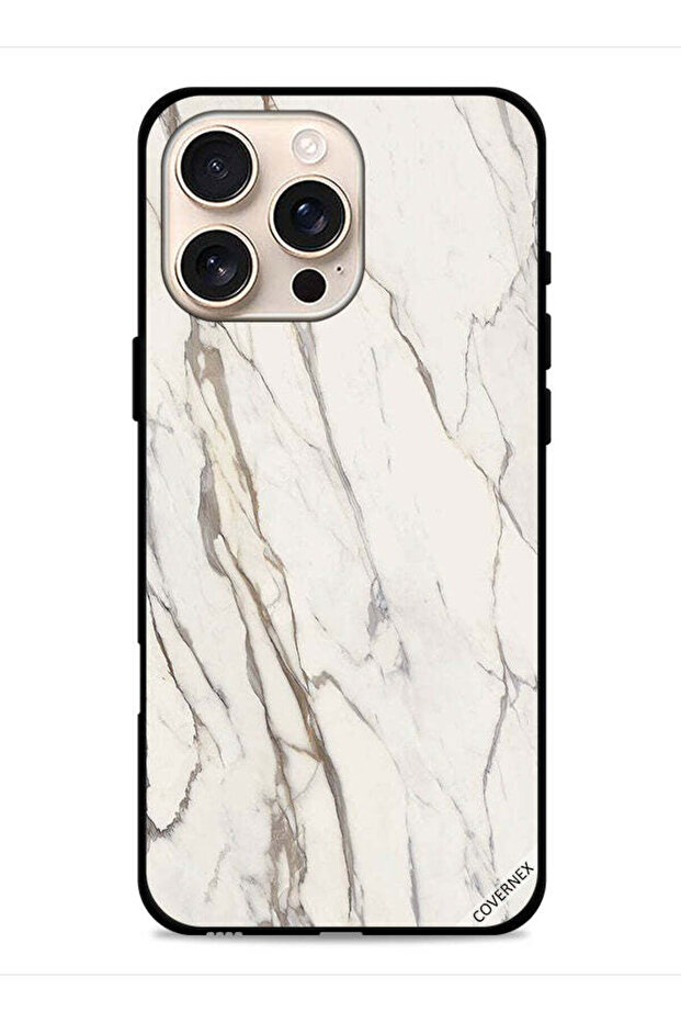 غطاء حماية لجهاز Apple iPhone 16 Pro بتصميم رخامي