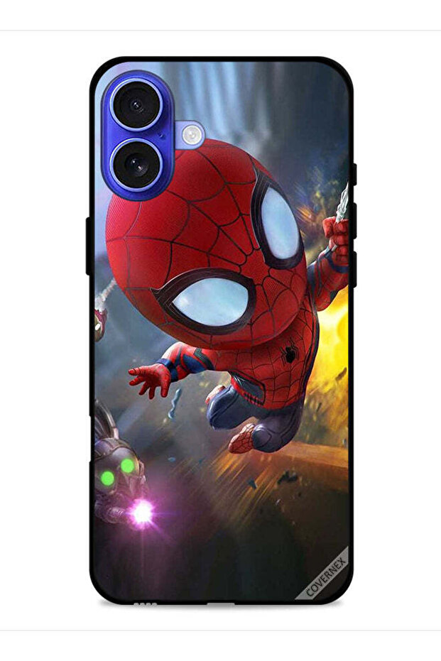 غطاء حماية لجهاز Apple iPhone 16 Plus بتصميم Spiderman In Action