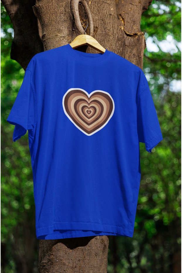 Men/Women's Heartbeat Transfer Printed Round Neck Short Sleeve T-Shirt