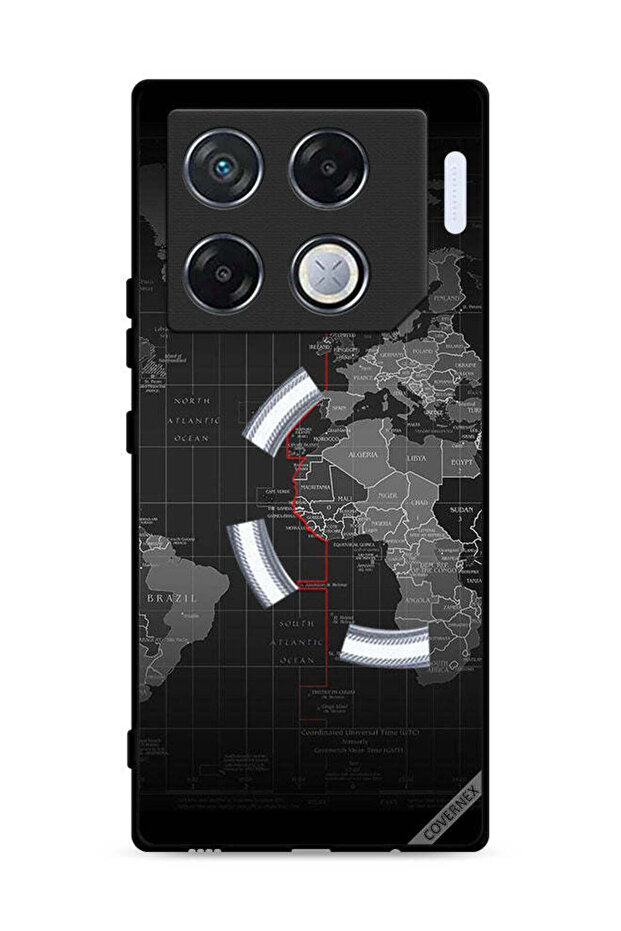 غطاء حماية لهاتف Infinix GT 20 Pro 5G بتصميم خريطة العالم
