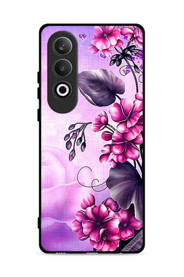غطاء حماية لهاتف Oppo K12 Plus 5G بخلفية زهور رومانسية