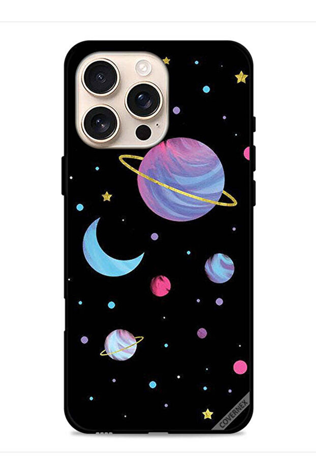 غطاء حماية لجهاز Apple iPhone 16 Pro Max برسومات الكواكب