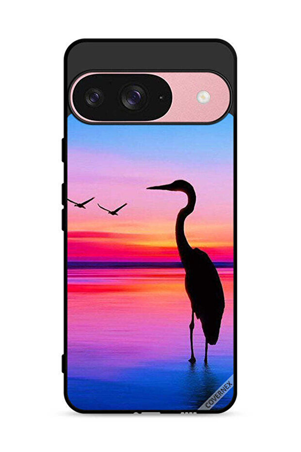 غطاء حماية لجهاز Google Pixel 9 بتصميم شوكة وطيور