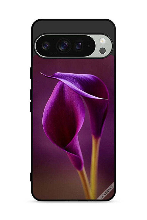 غطاء حماية لجهاز Google Pixel 9 Pro بزهرتين جميلتين