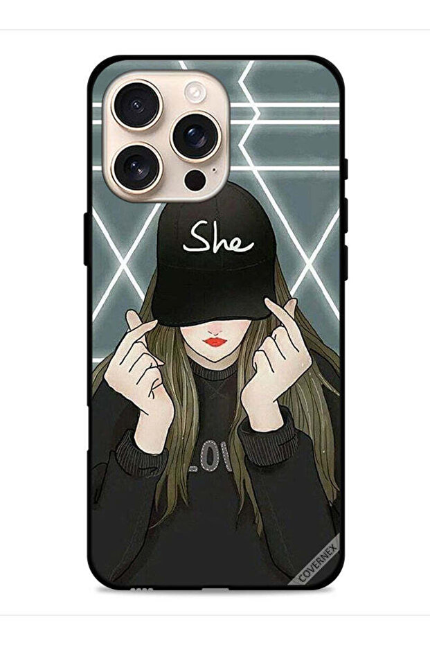 غطاء حماية لجهاز Apple iPhone 16 Pro Max She On Cap