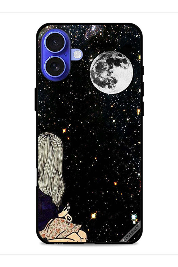 غطاء حماية لجهاز Apple iPhone 16 Plus بتصميم مطل على القمر