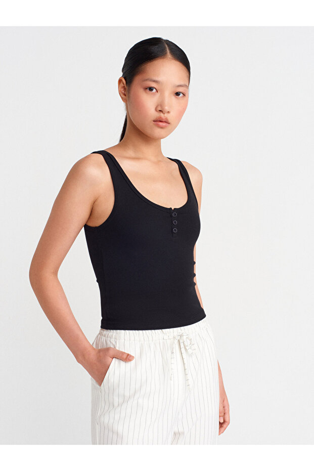 21158 حزام بأزرار علوي - أسود - 1