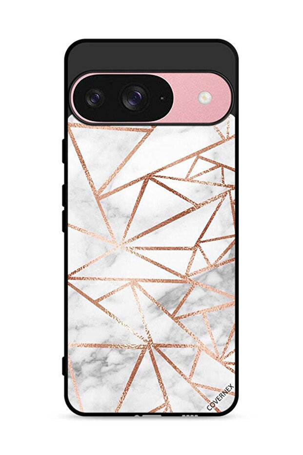 غطاء حماية لجهاز Google Pixel 9 بنمط رخامي وورق جدران - 1