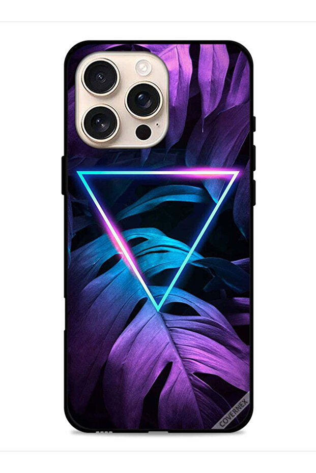 غطاء حماية لجهاز Apple iPhone 16 Pro Max بتصميم مثلث الإضاءة
