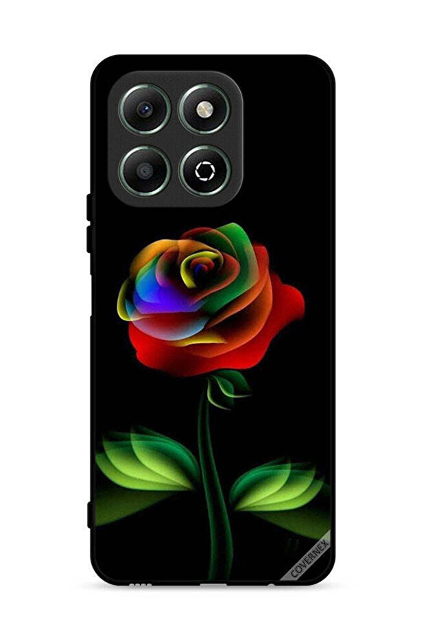 غطاء حماية لهاتف Honor X6b 4G بلون قوس قزح وردي