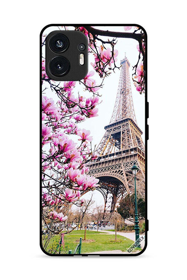 Nothing Phone (2) 5G Protective Case Cover Flowers & Eiffel Tower