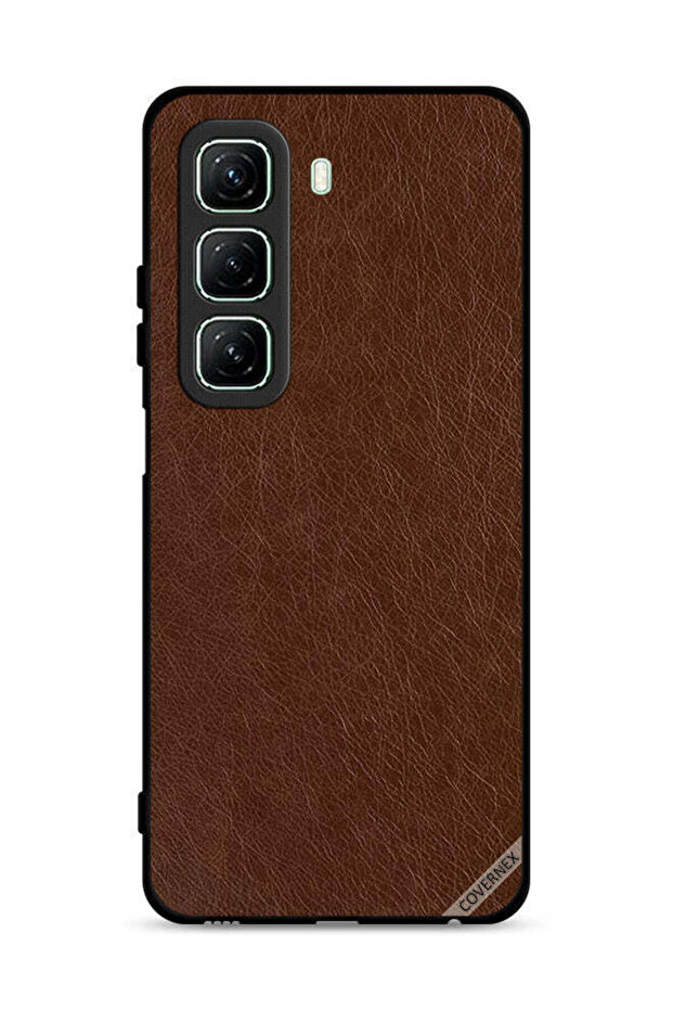 غطاء حماية جلدي بنقشة جلدي لهاتف Infinix Hot 50 5G