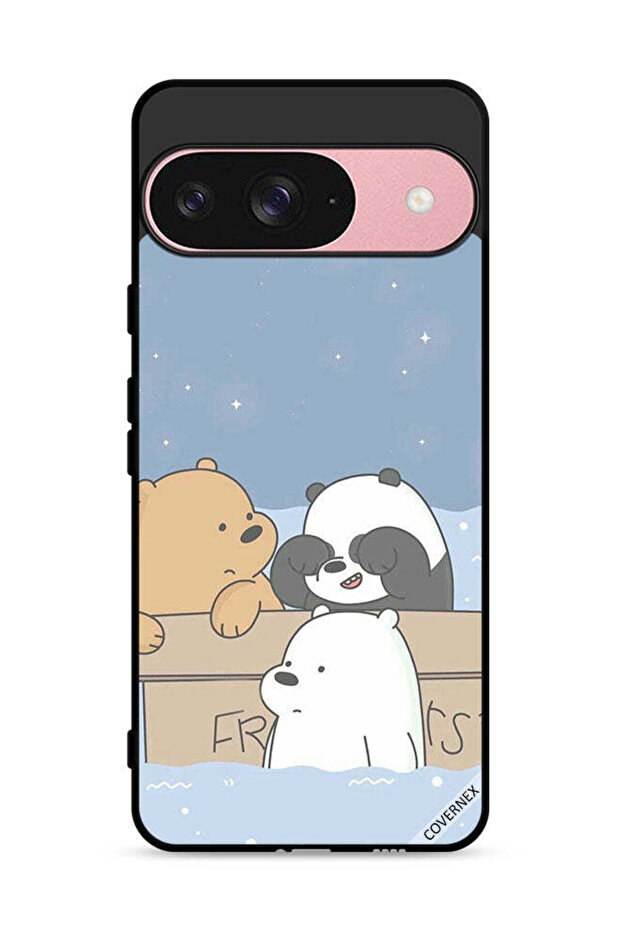 غطاء حماية لهاتف Google Pixel 9 بتصميم أصدقاء الدببة